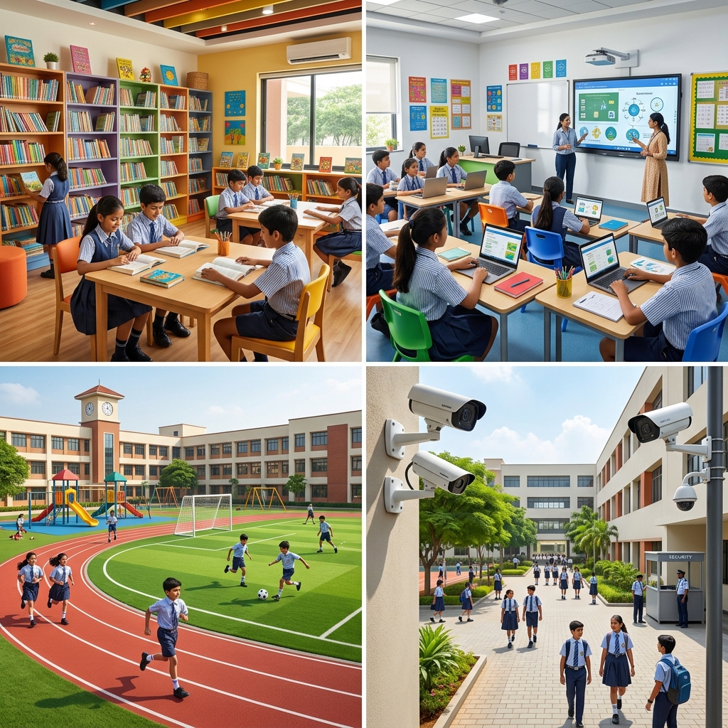 CCTV security system monitoring Santhan High School campus