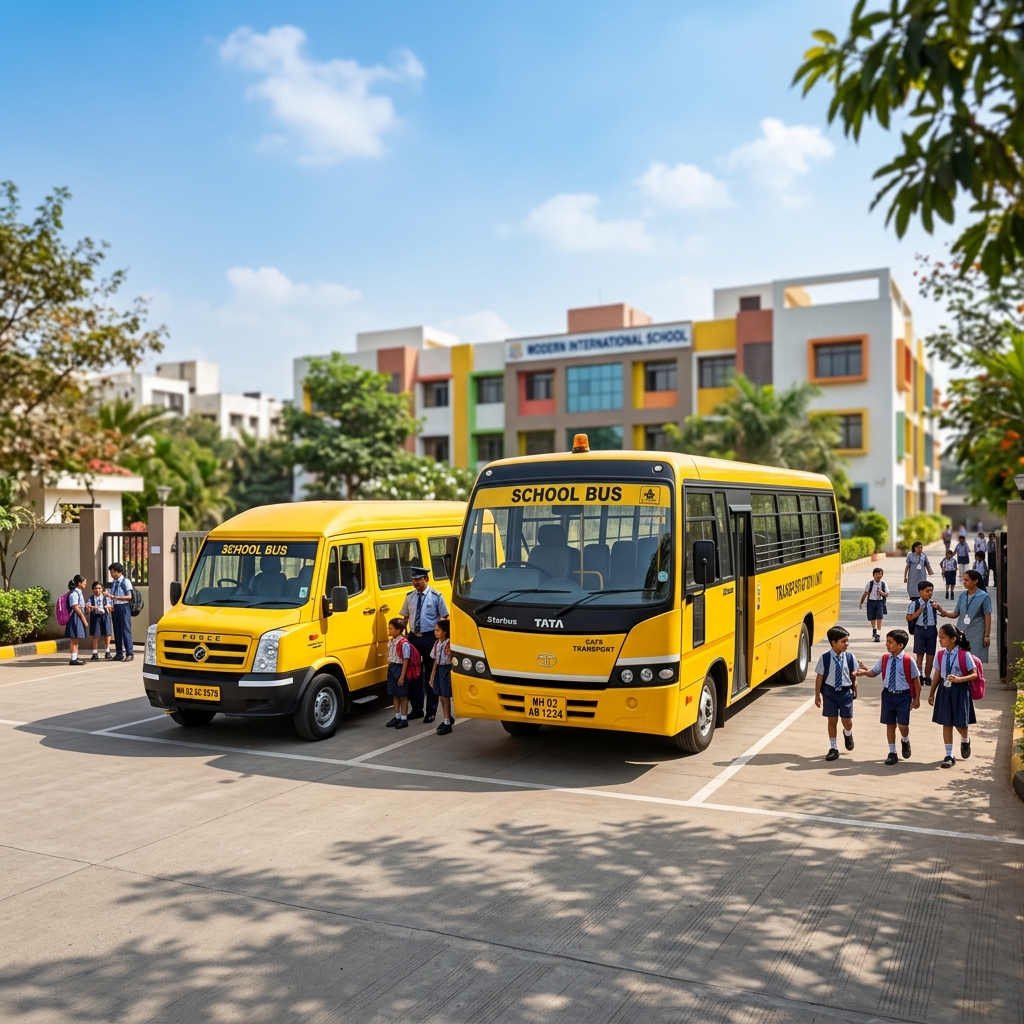 Safe school bus and van transport facility